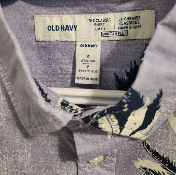 Men's Short Sleeve Button Front Summer Shirt Size S Old Navy - Picture 4 of 5